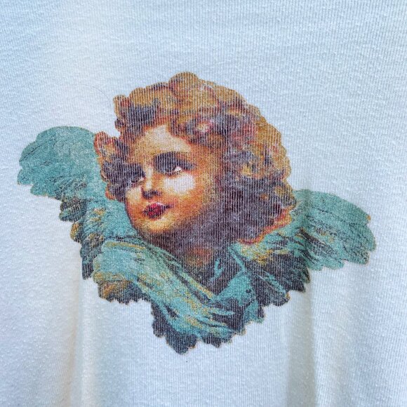 CHERUB LONG SLEEVE CREAM TEE - Picture 2 of 4